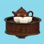 銅茶盤（功夫茶茶具組）