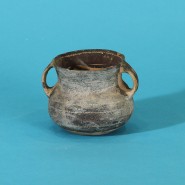 新石器時代雙耳黑陶罐