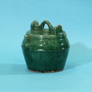 石灣綠釉大茶壺